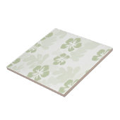 Carreau Élégant Motif d'Hibiscus de l'âge bouché (Côté)