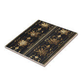 Carreau Élégant Motif d'or foncé (Côté)