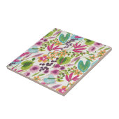 Carreau Élégant Motif floral tropical (Côté)