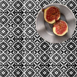 Carreau Élégant Motif géométrique Abstrait noir et blanc<br><div class="desc">Design élégant en céramique décorative avec des formes géométriques en noir et blanc.</div>