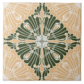 Carreau Élégant, motif ornemental, forme diamant (Devant)