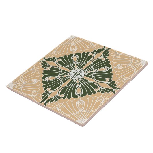 Carreau Élégant, motif ornemental, forme diamant (Côté)