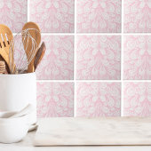 Carreau Élégant Motif rose pâle