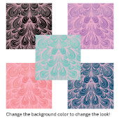 Carreau Élégant Motif rose pâle