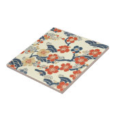 Carreau Élégant Motif sans couture en fleur de cerisier (1 (Côté)