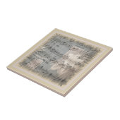 Carreau Elegant Music Notes In Blue And Beige (Côté)