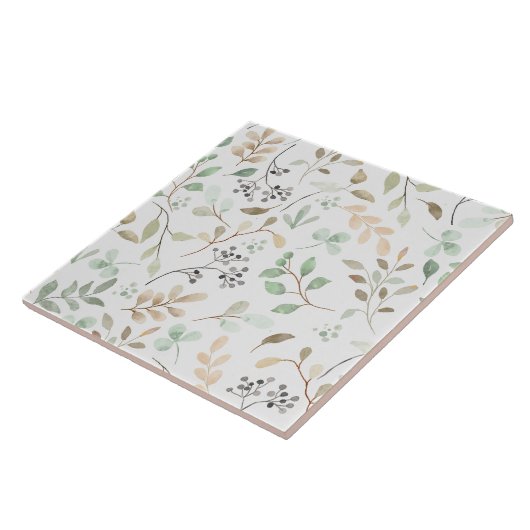 Carreau Elegant Nature Floral Decorative Tile Accent (Côté)