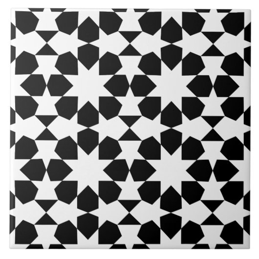 Carreau Élégant noir et blanc (Devant)