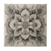 Carreau Élégant noir et blanc (Devant)