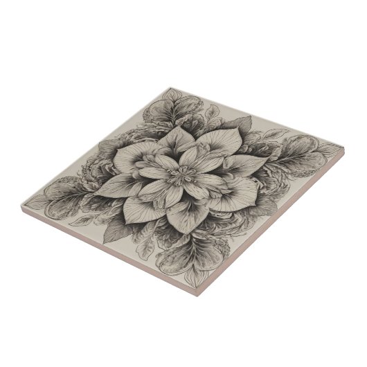 Carreau Élégant noir et blanc (Côté)