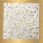 Carreau Élégant or blanc floral<br><div class="desc">Carrelage blanc à motif floral or.</div>