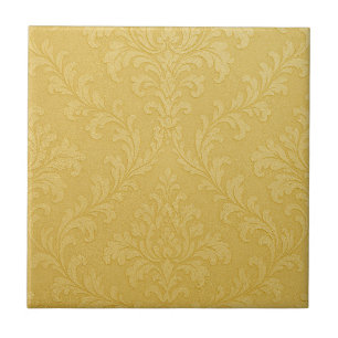 Carreau Élégant or clair baroque Damas