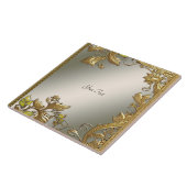 Carreau Elégant or Décoratif Carrelage en céramique fleuri (Côté)