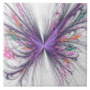 Carreau Élégant papillon fractal