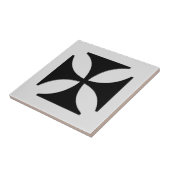 Carreau Elégant Patte Croix Noir, gris clair (Côté)