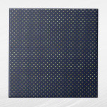 Carreau Élégant Pois de la Marine Blue Gold<br><div class="desc">Carreaux bleu marine avec pois d'or. Le code hexadécimal pour bleu marine est #202A44.</div>