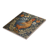 Carreau Élégant poulet William Morris Inspiré Floral (Côté)