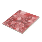 Carreau Élégant Puce fleuri rose (Côté)