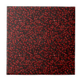 Carreau Elegant Red Confetti on Black Glitter Style (Devant)