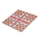 Carreau Elegant Red Mandala Geometric Bedroom & Home Texti (Côté)