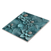 Carreau Élégant relief floral 3D incorporé (Côté)