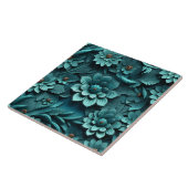 Carreau Élégant relief floral 3D incorporé (Côté)