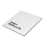 Carreau Élégant Retro Moderne Lettrage | Noir modifiable<br><div class="desc">Texte rétro-moderne unique et personnalisable.</div>