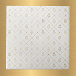 Carreau Élégant Rose d'or blanc<br><div class="desc">Carrelage blanc avec roses or.</div>