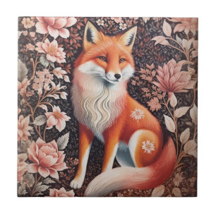 Carreau Elégant rose Floral Fox William Morris Inspiré