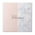 Carreau Élégant rougissent le bloc de marbre rose et blanc<br><div class="desc">Comporter minimal de conception rougissent bloc de marbre rose et blanc de couleur.</div>