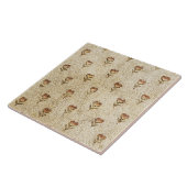 Carreau ELEGANT SIMPLE BYZANTINE MOSAIC FLOWERS Antique (Côté)