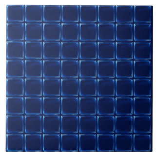 Carreau Élégant style bleu marine Buffalo Plaid 