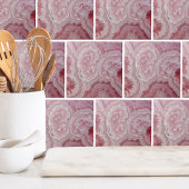 Carreau Élégant Style Moderne Rose