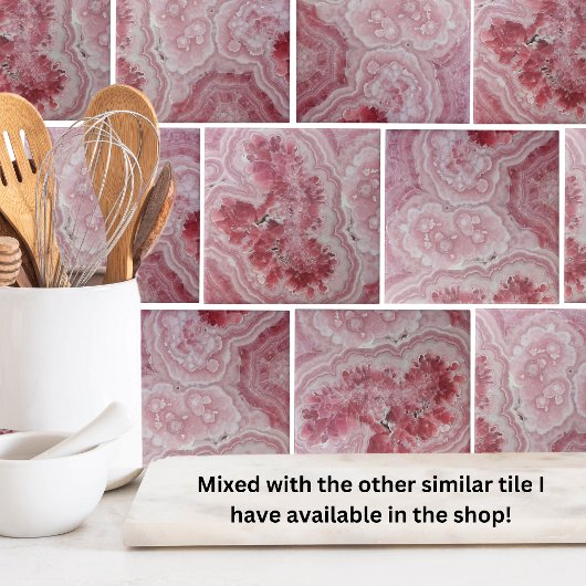 Carreau Élégant Style Moderne Rose