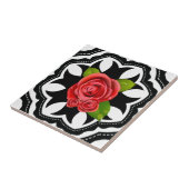 Carreau Élégant stylé romantique Floral moderne Motif (Côté)