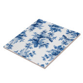 Carreau Elegant Vintage China Blue Roses (Côté)