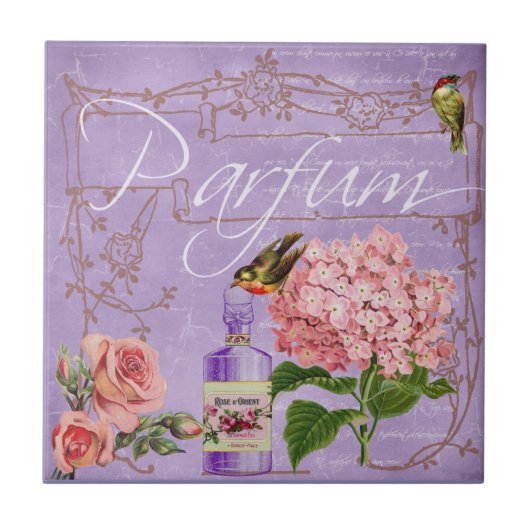 Carreau Elegant Vintage Ladies Boudoir Parfum  (Devant)
