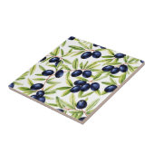 Carreau Elegant Watercolor Black Olives Seamless Pattern (Côté)