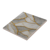 Carreau Elegant White & Gray Marble with Gold Veins Luxury (Côté)