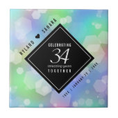 Carreau Élégante 34e anniversaire du Mariage Opal (Devant)