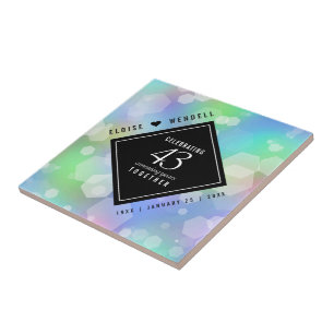 Carreau Élégante 43ème anniversaire du Mariage Opal