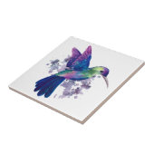 Carreau Elégante aquarelle couleur colibri (Côté)