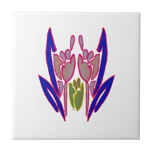 Carreau Elégante aquarelle Rose Imprimer (Devant)