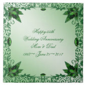 Carreau Elégante Carrelage du 55e anniversaire du Mariage (Devant)