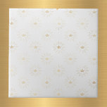 Carreau Élégante cave d'or blanc<br><div class="desc">Tuiles blanches avec couronne or dans un starburst.</div>