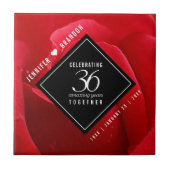 Carreau Élégante célébration du 36e anniversaire du Mariag (Devant)