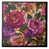 Carreau Élégante collection de Roses en verre verni modern (Devant)