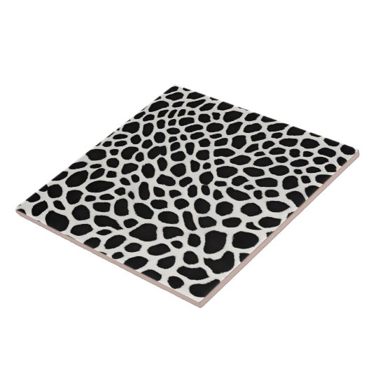 Carreau Elégante collection populaire de luxe Leopard blan (Côté)