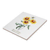 Carreau Élégante couverture végétale Vintage (Côté)