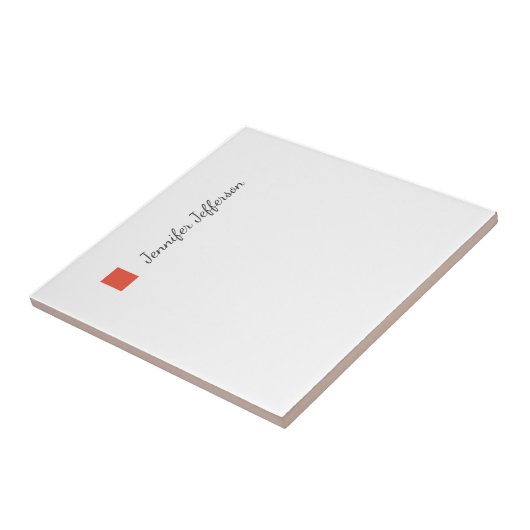 Carreau Élégante écriture moderne à la main Plain Professi (Côté)